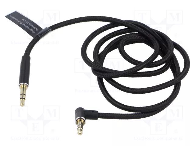 Cable; Jack 3.5mm 3pin plug,Jack 3.5mm 3pin angled plug; 1m VENTION BAZBF
