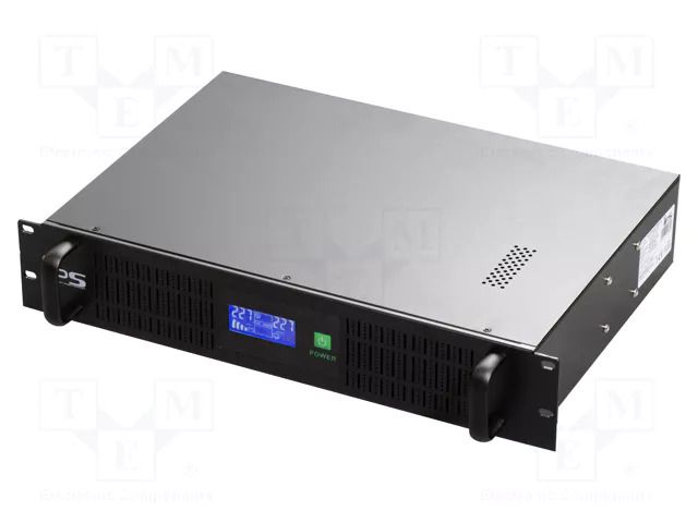 Power supply: UPS; 720W; 1.2kVA; 230V; IEC C13 x2,Schuko; RACK IPS UPS-2U-1200-LCD