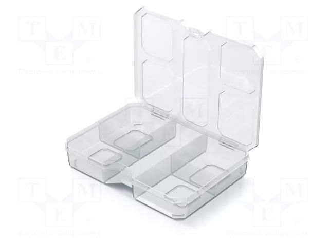 Container: collective; with partitions; transparent; SQR BOX KISTENBERG KSQ20154