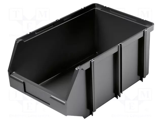 Container: cuvette; black; 162x108x75mm; CLICK BOX KISTENBERG KCB16-S411