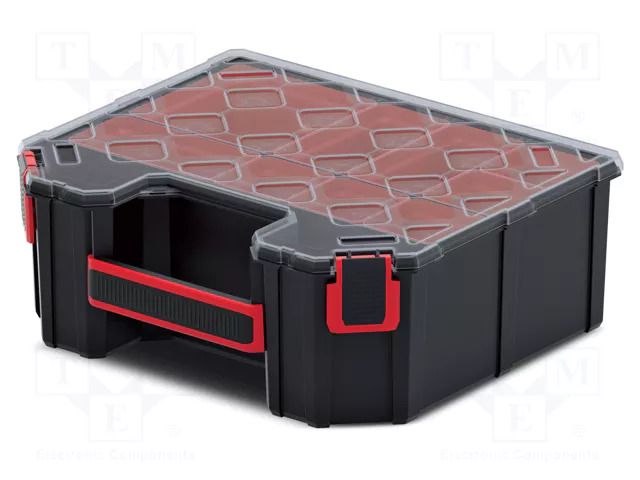 Container: collective; with boxes; black; high; 284x243x105mm KISTENBERG KTG302510B