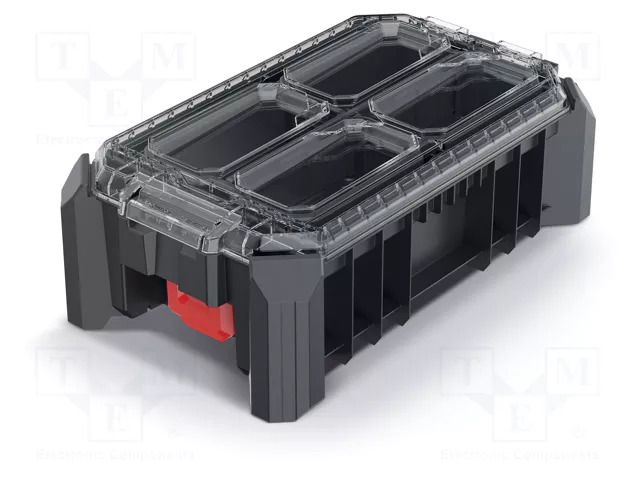 Container: collective; with boxes; black; high; 228x368x126mm; MSX KISTENBERG KMX402515B