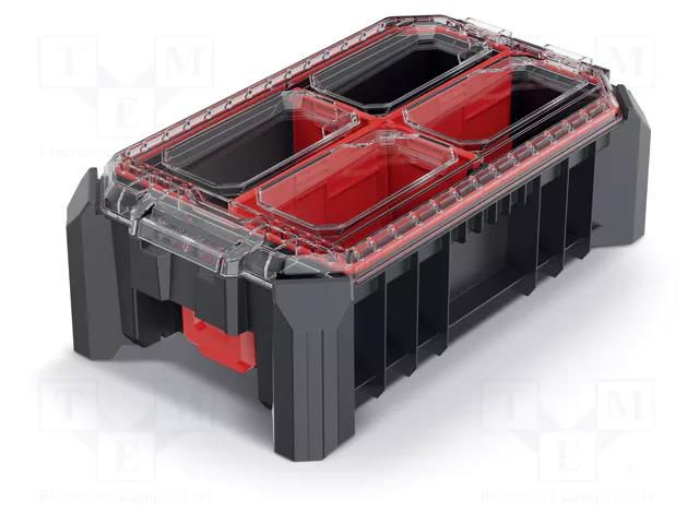 Container: collective; with partitions; black; high; MSX; MSX 25 KISTENBERG KMX402515S