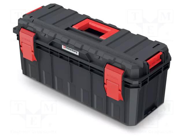 Chest; tool case; black; polymer; S BLOCK PRO; 650x280x280mm; IP55 KISTENBERG KXS6530
