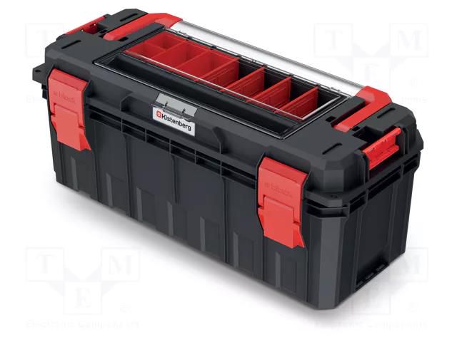 Chest; tool case; black; polymer; S BLOCK ALU LOG; 650x280x280mm KISTENBERG KXSA6530F