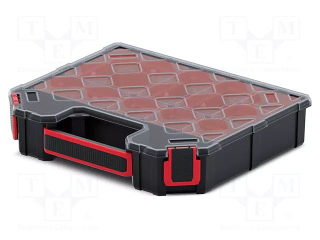 Container: collective; with boxes; black; low; 284x243x60mm; TAGER KISTENBERG KTG30256B
