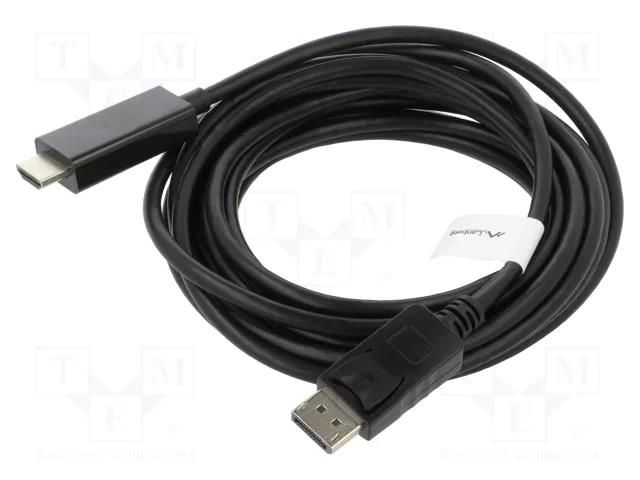 Cable; DisplayPort plug,HDMI plug; 5m; black; DisplayPort 1.1 LANBERG CA-DPHD11CC-0050BK