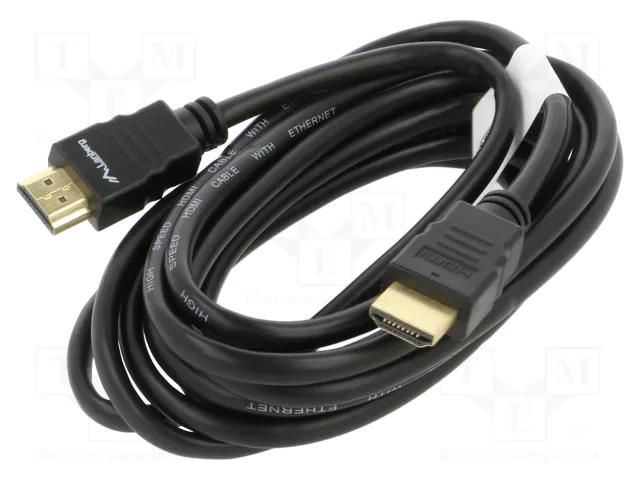 Cable; HDMI plug,both sides; PVC; 3m; black; HDMI 1.4; 30AWG; box LANBERG CA-HDMI15CC-0030BK