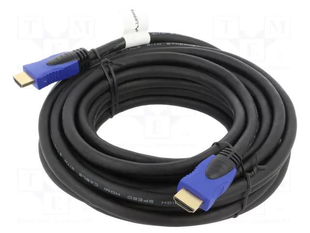 Cable; HDMI plug,both sides; PVC; 7.5m; black; HDMI 2.0; 30AWG LANBERG CA-HDMI20CU-0075BK