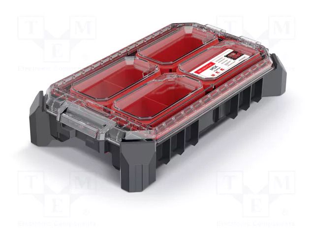 Container: collective; with boxes; black; low; 228x368x77mm; MSX KISTENBERG KMX40258B