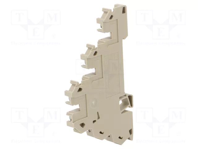 Splice terminal: rail; 2.5mm2; ways: 3; terminals: 6; beige; wemid WEIDMÜLLER DLD2.5DB