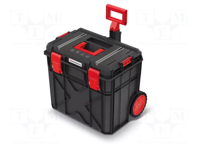 Chest; tool case; with wheels; black; polymer; X BLOCK TECH; IP55 KISTENBERG KXB604050G-S411