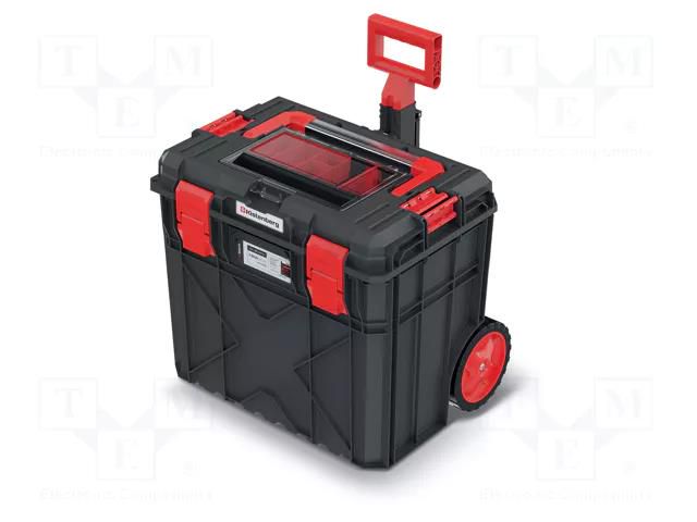 Chest; tool case; with wheels; black; polymer; X BLOCK ALU LOG KISTENBERG KXBA604050-S411