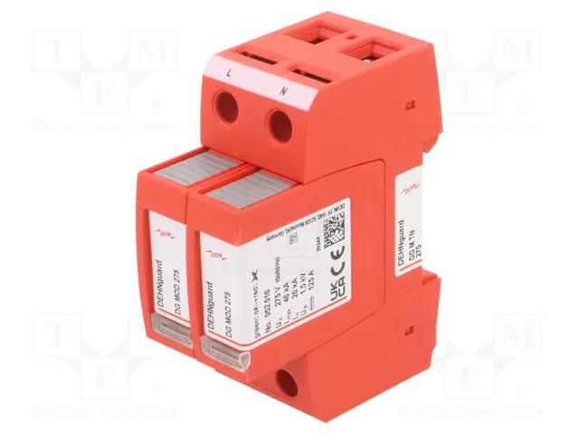 Surge arrester; Type 2; Poles: 1+NPE; 20kA; for DIN rail mounting DEHN DEHN-952200