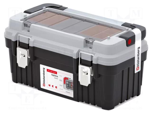 Chest; tool case; black-grey; polymer; OPTIMA; 470x256x238mm; 13kg KISTENBERG KOPA5025BM-4C