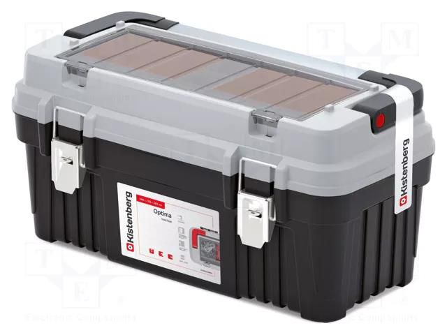 Chest; tool case; black-grey; polymer; OPTIMA; 540x278x269mm; 20kg KISTENBERG KOPA5530BM-4C