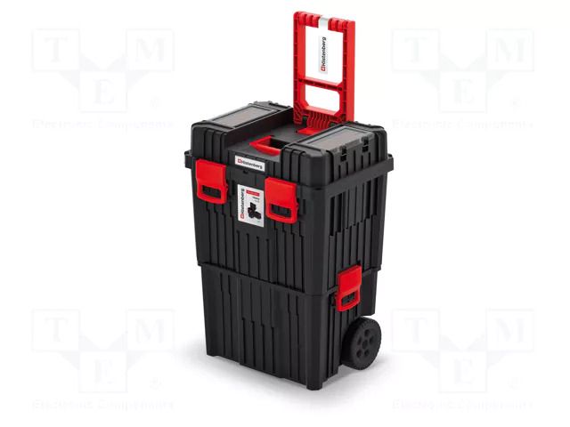 Chest; tool case; with wheels; black; HEAVY; 450x360x640mm; 25kg KISTENBERG KHVW-S411