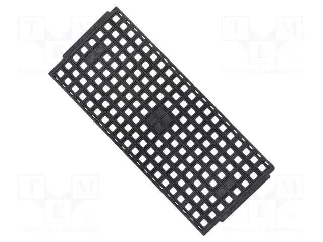 Electronic components tray; ESD; 10x10x1mm; black; 140°C; TQFP ANTISTAT ATS-030-0322