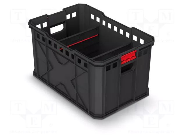 Container: transportation; polymer; black; 536x354x300mm; 50kg KISTENBERG KXB604030CS-S411