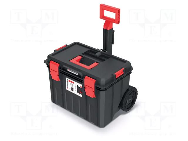 Chest; tool case; with wheels; black; polymer; MODULAR SOLUTION KISTENBERG KMS553540