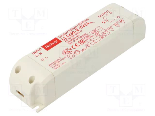 Power supply: switching; LED; 30W; 24VDC; 1.25A; 198÷264VAC; IP20 HELVAR 5587000