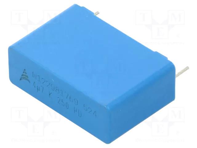 Capacitor: polyester; 4.7uF; 160VAC; 250VDC; 27.5mm; ±10%; THT EPCOS B32524Q3475K000