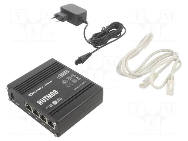 Router; Number of ports: 4; 9÷50VDC; Kit: power supply; RJ45; RUTM TELTONIKA RUTM08