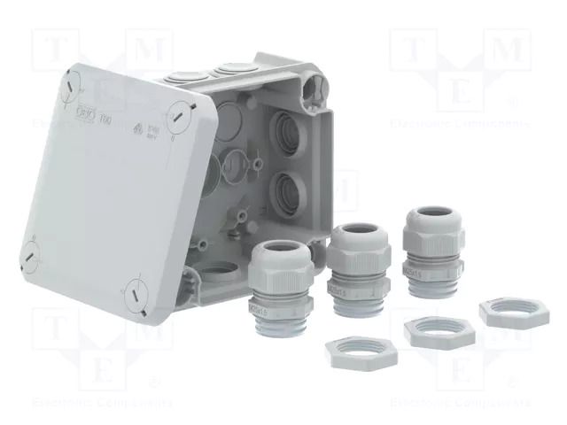 Enclosure: junction box; X: 114mm; Y: 114mm; Z: 58mm; IP67; T 60 OBO BETTERMANN OBO-2007922