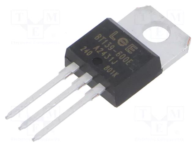 Triac; 600V; 16A; TO220AB; Igt: 10mA; Ufmax: 1.6V LUGUANG ELECTRONIC BT139-600E-LGE