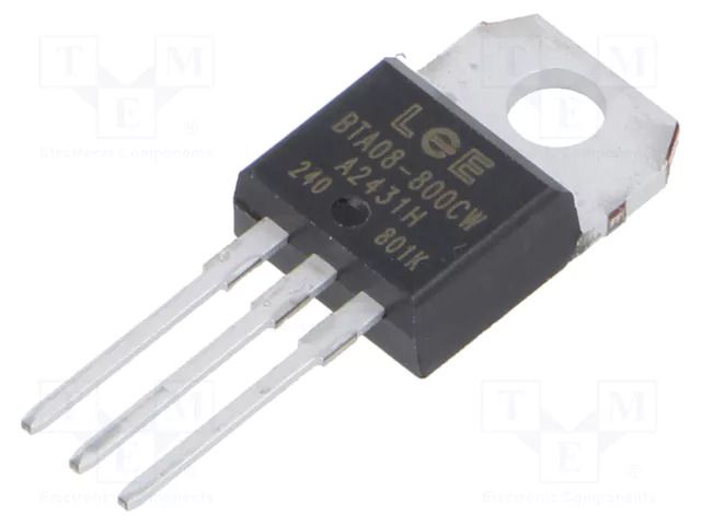 Triac; 800V; 8A; TO220AB; Igt: 35mA; Ufmax: 1.55V LUGUANG ELECTRONIC BTA08-800CW-LGE