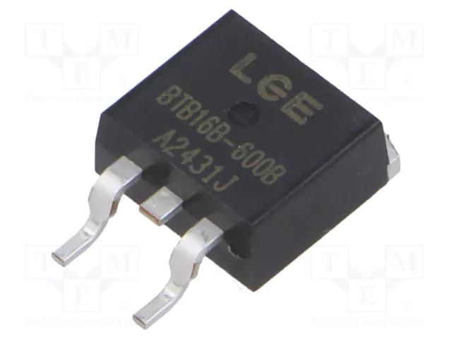 Triac; 600V; 16A; TO263; Igt: 50mA; Ufmax: 1.55V LUGUANG ELECTRONIC BTB16B-600B-LGE