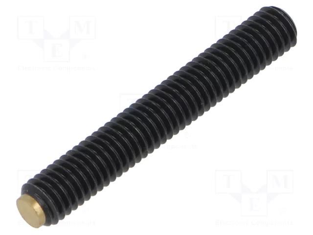 Mount.elem: clamping bolt; Plating: black finish,oxidized; brass ELESA+GANTER GN913.3-M6-40-MS