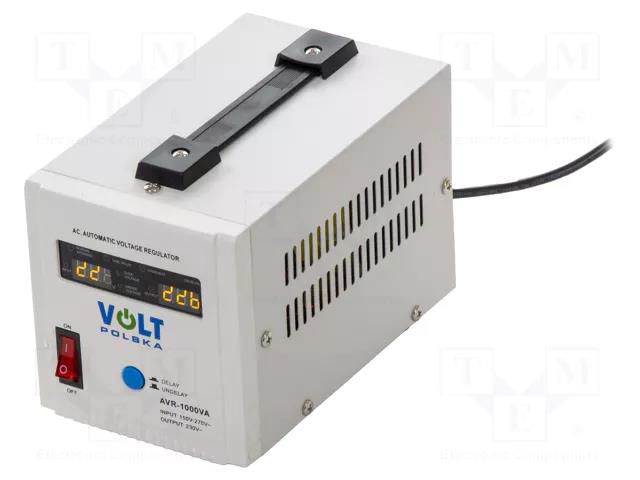 Automatic voltage stabiliser; Usup: 150÷270VAC; Uout: 230VAC VOLT POLSKA 5AVR1000SE