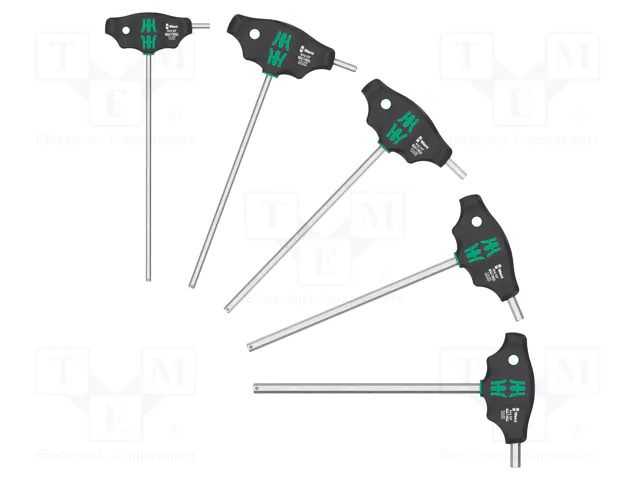 Wrench-set; Hex Plus key; Kind of handle: T; 5pcs. WERA WERA.05136070001