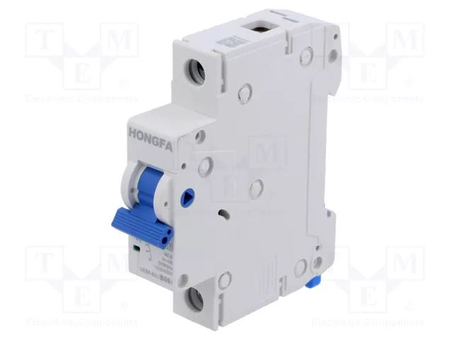 Circuit breaker; 230/400VAC; Inom: 6A; Poles: 1; Charact: B; 4.5kA HONGFA RELAY UEB6-63L/B061