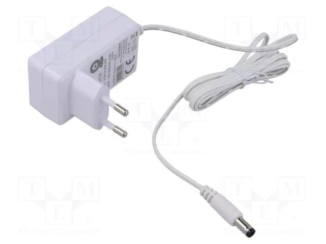 Power supply: switching; mains,plug-in; 12VDC; 1.5A; 18W; 85.45% POS POS12150A-WH-H