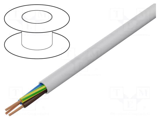 Wire; H05VV-F/SJT; 5x13AWG; stranded; Cu; PVC; grey; 300V; 13AWG HELUKABEL HELUKABEL-28077