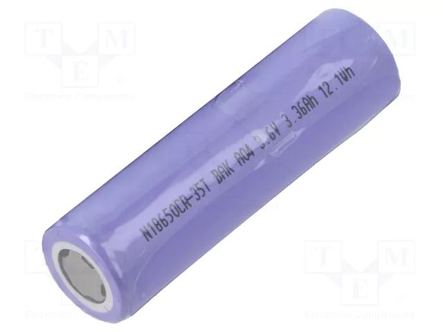 Re-battery: Li-Ion; 18650,MR18650; 3.6V; 3500mAh; Ø18.55x65.1mm BAK BATTERY N18650CR-35T-3.5AH