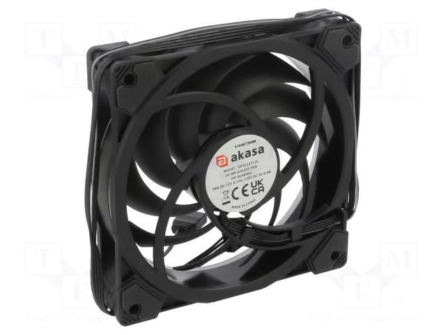 Fan: DC; axial; 12VDC; 120x120x25mm; 500÷2000rpm Akasa AK-FN123