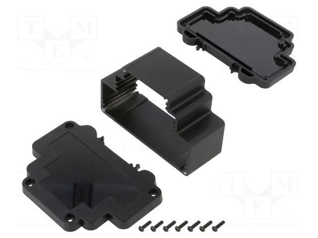 Enclosure: for DIN rail mounting; Y: 98.3mm; X: 44mm; Z: 69mm; black GAINTA ALUD2MG-PBK-V0