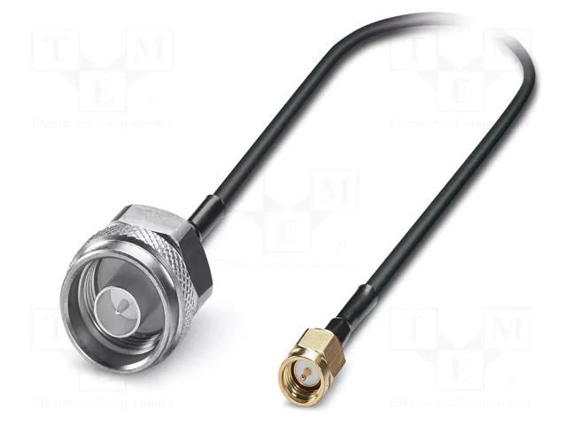 Cable; N male,SMA male; FRNC; shielded connectors; black; 0.5m PHOENIX CONTACT 1340139