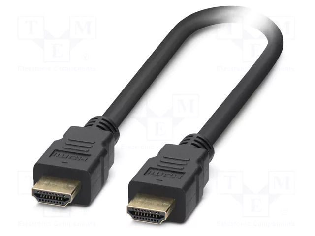 Cable; HDMI plug,both sides; PVC; 4K; 3m; black; -25÷85°C PHOENIX CONTACT 1332083