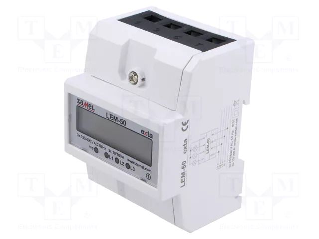 Controller; for DIN rail mounting; IP51; Ioper.max: 100A; 2W ZAMEL LEM-50