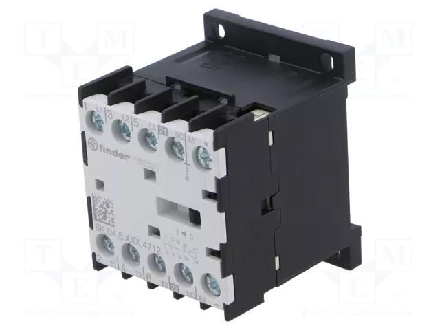 Contactor: 4-pole; NC + NO x3; 230VAC; 12A; for DIN rail mounting FINDER 6K.04.8.230.4712
