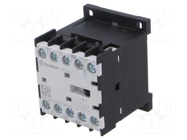 Contactor: 4-pole; NC + NO x3; 24VDC; 12A; for DIN rail mounting FINDER 6K.04.9.024.4712