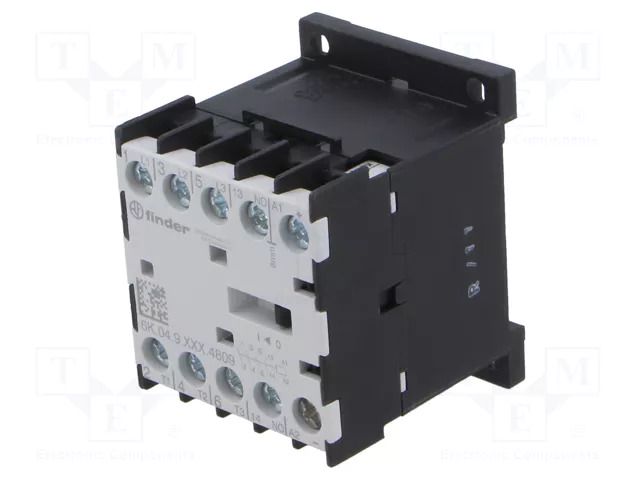 Contactor: 4-pole; NO x3 + NO; 24VDC; 9A; for DIN rail mounting FINDER 6K.04.9.024.4809