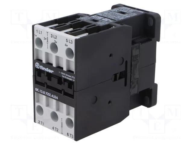Contactor: 3-pole; NO x3; 230VAC; 24A; for DIN rail mounting; 6K FINDER 6K.13.8.230.4324