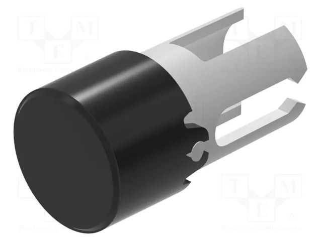 Lamp lens; 19; black; plastic; Ø7.3mm EAO 19-931.0