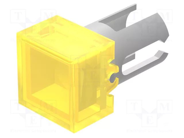 Lamp lens; 19; yellow; plastic; 7.3x7.3mm EAO 19-952.4