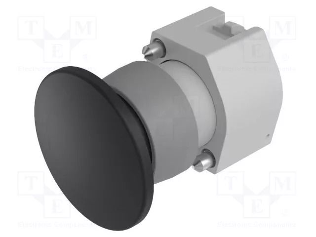 Switch: push-button; 22mm; Stabl.pos: 1; black; none; IP65; mushroom EAO 704.070.0